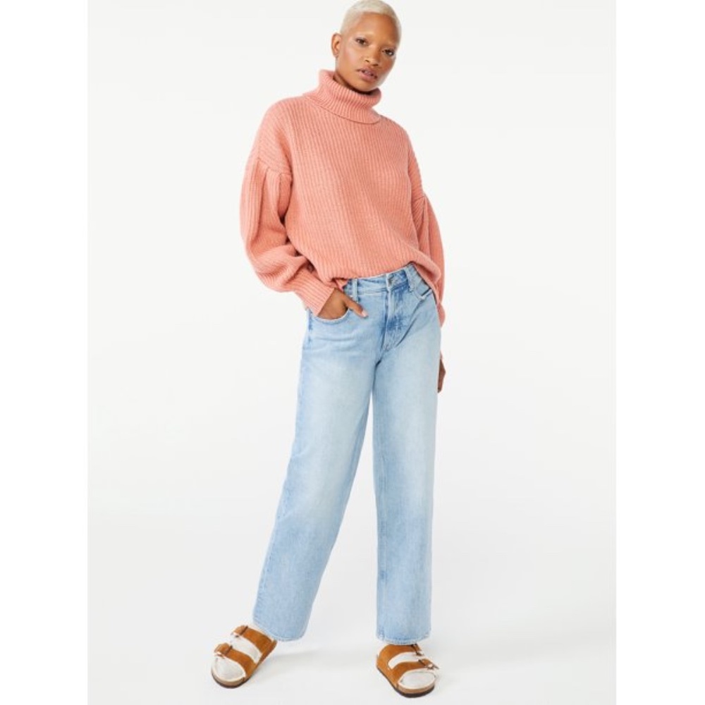 Free Assembly Women's Cowl Neck Sweater with Pleated Shoulders - Picture 7 of 7